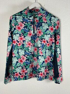 Stella Parker Sport Womens Quarter Zip Athletic Long Sleeve Shirt Medium Stretch